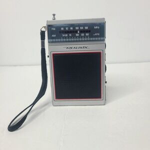 Vintage Radio Shack Realistic AM FM Pocket Radio Model No 12-719 Tested Working